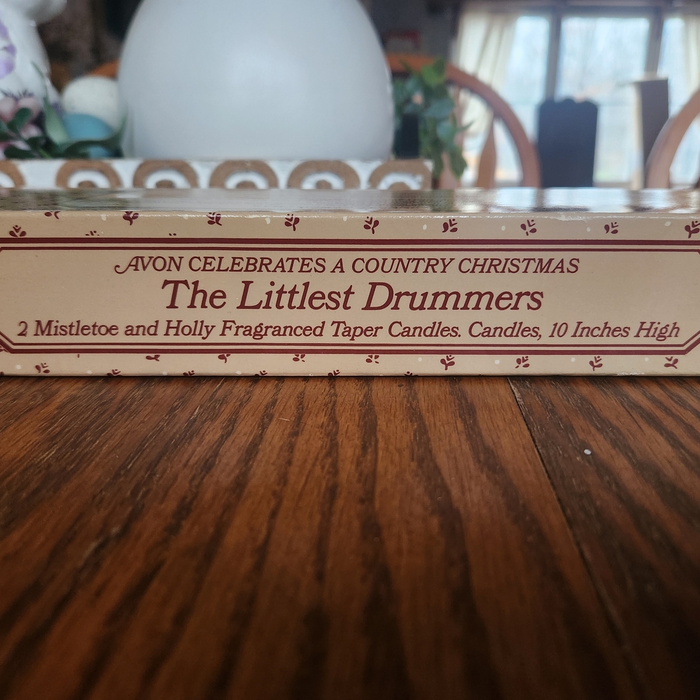 Pair of Vintage 1982 Avon "The Littlest Drummers" Taper Candles, Unopened